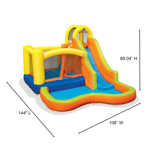 Banzai Sun 'N Splash Fun Kids Inflatable Bounce House & Water Slide Splash Park - Image 2