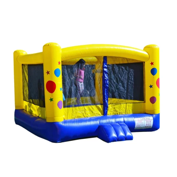 HeroKiddo Kiddo All Seasons Balloon Inflatable Bounce House for Kids (with Blower and Basketball Hoop), 12x12 ft