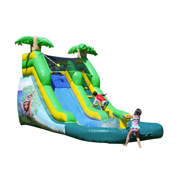 Jump Orange 12 FT Safari Commercial Grade Water Slide with Pool for Kids (with Blower)