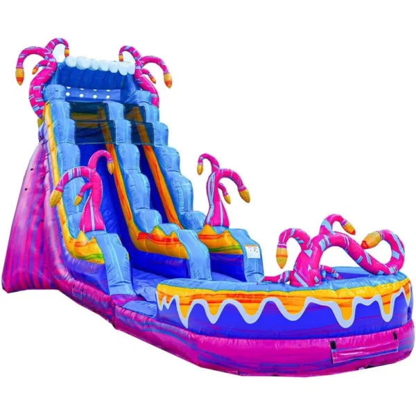 JumpOrange 19 FT Mystery Jungle Commercial Grade Water Slide with Pool (with Blower)