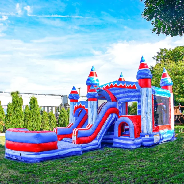 Jump Orange Flash Commercial Grade Bounce House Water Slide for Kids (with Pool and Blower) - Image 2