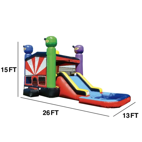 JumpOrange Ninja Commercial Grade Bounce House Water Slide with Splash Pool for Kids (with Blower) - Image 2