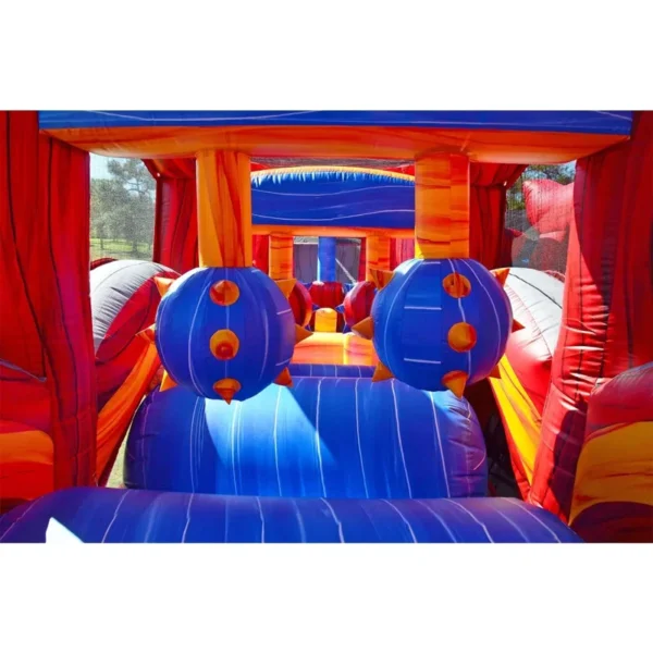 Jump Orange Shadow Obstacle Course Bounce House for Kids and Adults (with Blower) - Image 3