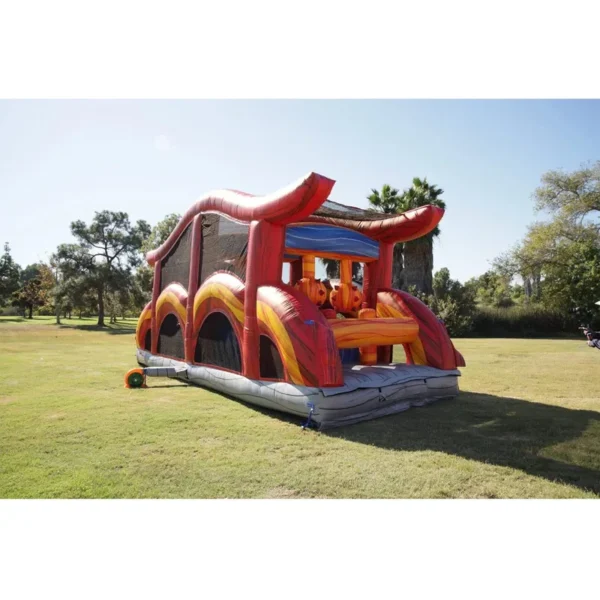 Jump Orange Shadow Obstacle Course Bounce House for Kids and Adults (with Blower) - Image 2