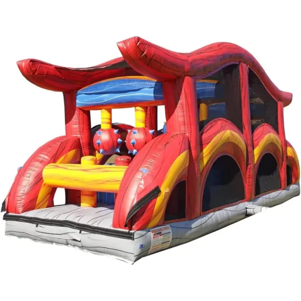 Jump Orange Shadow Obstacle Course Bounce House for Kids and Adults (with Blower)