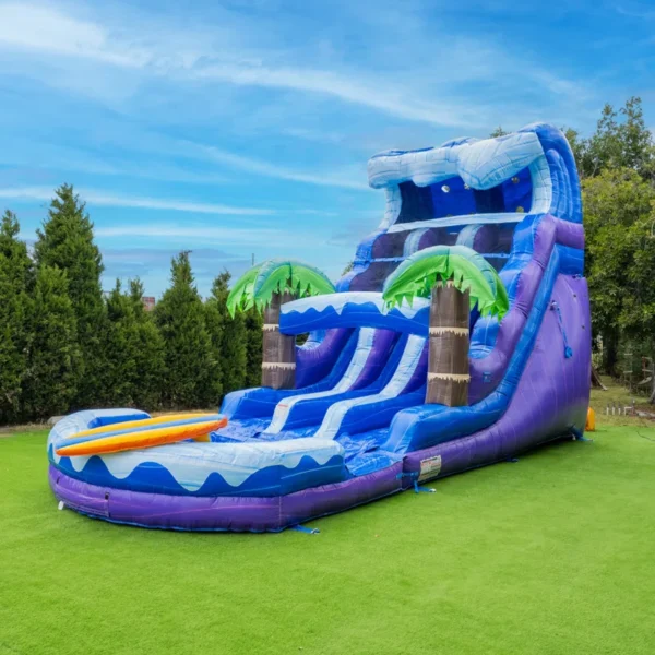 XJUMP 17 ft Surf Beach Commercial Grade Water Slide (with Blower and Pool)