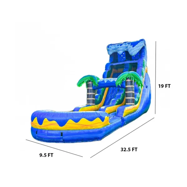 XJUMP Surf Beach 19' Tall Inflatable With Detachable Pool Water Slide (with Blower) - Image 2