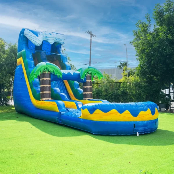 XJUMP Surf Beach 19' Tall Inflatable With Detachable Pool Water Slide (with Blower)